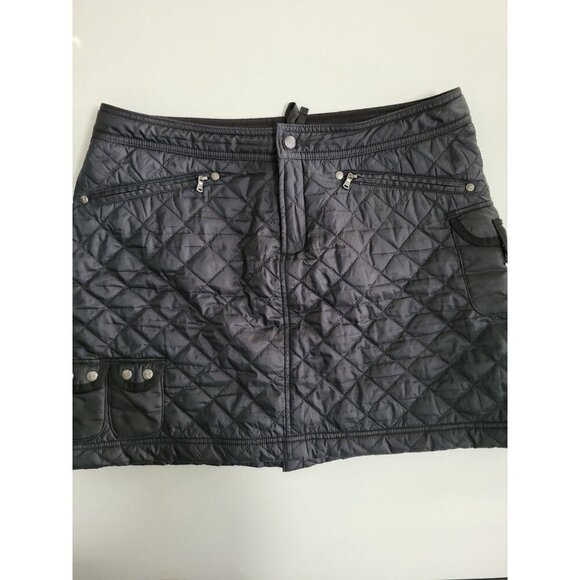Athleta Black Quilted PrimaLoft Outdoor Athletic Snow Stomper Skirt Size 10 - Picture 1 of 5